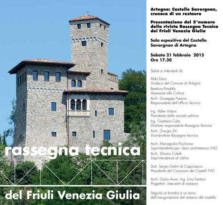 Presentazione Artegna Rasegna Tecnica